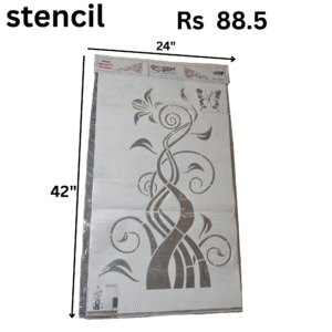 Stencils for Wall Painting (Size:- 42X24 Inch) Pattern Theme- Beautiful Flower Reusable DIY Design Suitable for Bedroom, Drawing Room, packing 20 pic