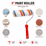 Rainbow 9 Inch Multi Color Paint Roller | Wall Painting Roller - Image 4