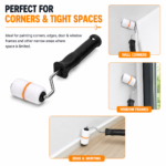 2 Inch Line Roller | Premium Microfiber Paint Roller | Smooth & Even Finish | Wall, Ceiling, Door & Corner Painting Roller - Image 5