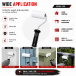 4" Foam Paint Roller | Smooth Finish Roller for Walls, Wood & Paint Coating - Image 3