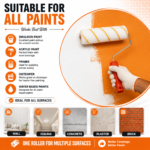 Line Master 9 Inch Interior Line Roller | Premium Paint Roller for Smooth Wall Finish - Image 2