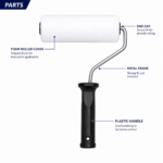 6" Foam Paint Roller | Smooth Finish Roller for Walls, Wood & Paint Coating - Image 6