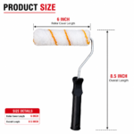 6 Inch Line Roller | Premium Microfiber Paint Roller | Wall, Ceiling, Door & Corner Painting Roller - Image 3
