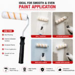 6 Inch Line Roller | Premium Microfiber Paint Roller | Wall, Ceiling, Door & Corner Painting Roller - Image 2