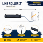 2 Inch Line Roller | Premium Microfiber Paint Roller | Smooth & Even Finish | Wall, Ceiling, Door & Corner Painting Roller - Image 3