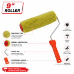 9 Inch Green Thread Master Paint Roller | Painting Roller - Image 5