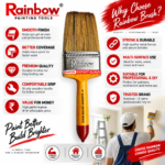 Rainbow Max 3″ Paint Brush – Professional Quality - Image 2
